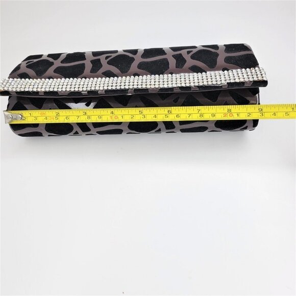 Brown and Black Evening Clutch Purse - Picture 7 of 9